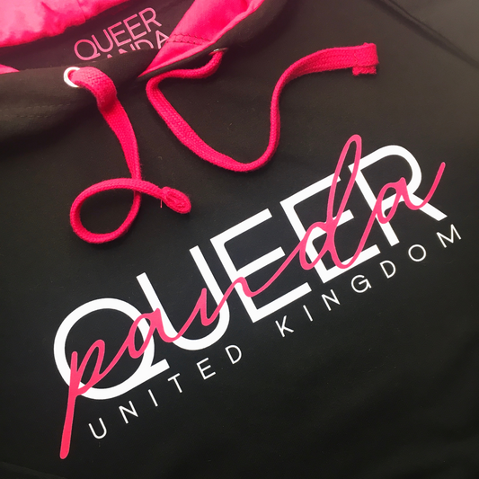 Queer Panda UK Black / Hot Pink Hoodie