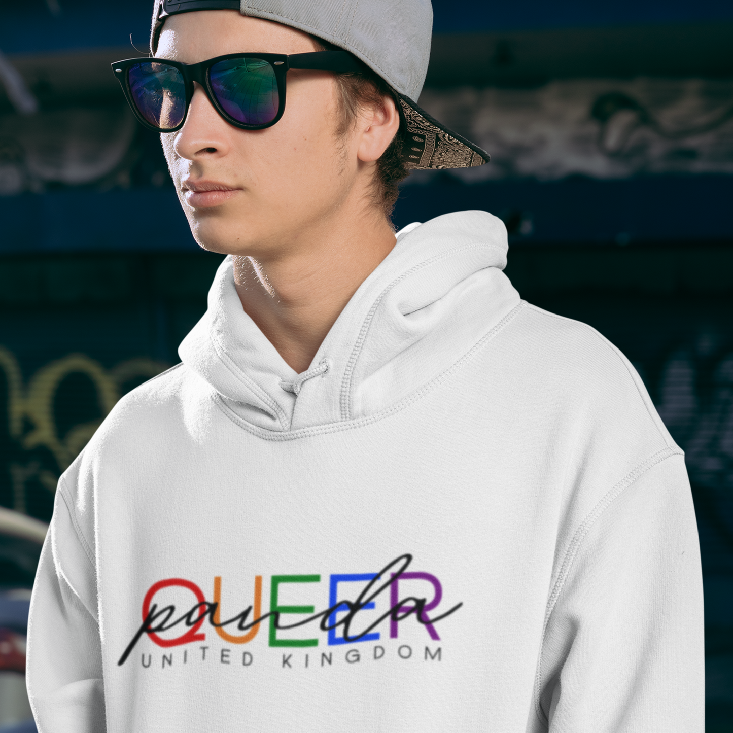 Queer Panda UK White Hoodie